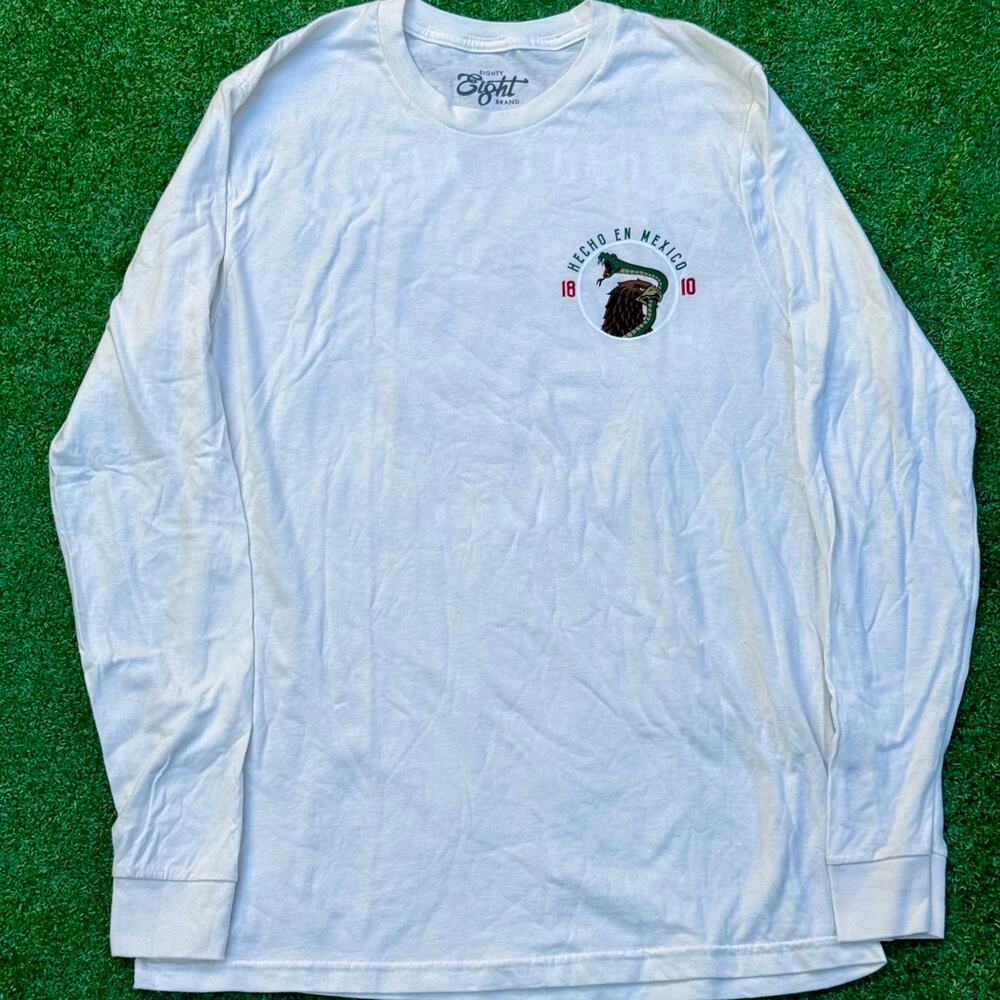Eighty Eight Brand Hawk Sweatshirt Beige Long Sleeve Hecho En Mexico 1810